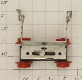 Xa13a085r American Flyer Crosshead Guide And Front Truck Assembly With Red Wheels