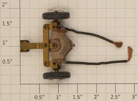 Xa16b112 American Flyer Front End Steering Mount With Wheels And Tires