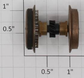 Xa30a091 American Flyer Brass Wheel Axle And Gear Assembly For F9 1