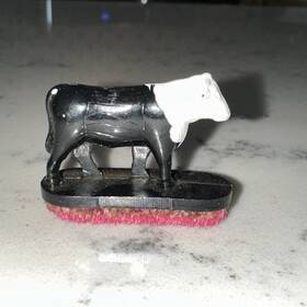 Xa771-1 American Flyer Vintage S Gauge Black And White Cow Figure