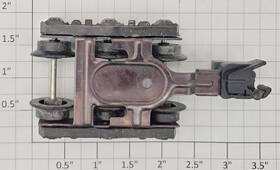 Xa95xp6 American Flyer S 6-wheel Passenger Truck With Knuckle Coupler And Wheels