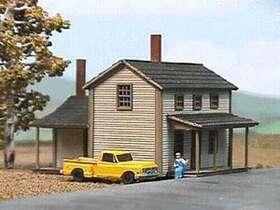 American-models 999990412867 Two-story Section House Kit - N Scale Model Railroad Building
