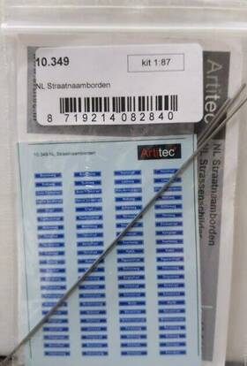 10.349 Artitec Models 719214082840 Ho Scale Dutch Street Name Signs