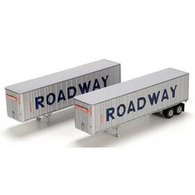 28010 Athearn Ho Scale Rtr Roadway 40ftft Exterior Post Z-van Trailers Ln/box