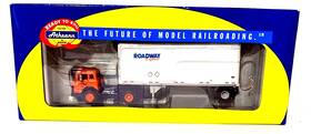 Athearn 797534910379 Rtr Ho 1/87 Roadway Ford Inch C And 28ft Wedge Trailer Semi Rig Built Truck
