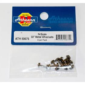 90675 Athearn N 33 Inch Metal Wheel Set Pack Of 8 90675 Athearn N 33 Inch Metal Wheel Set Pack Of 8