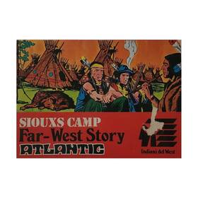 Atl1012 Atlantic Plastic Figures Ho Scale Siouxs Camp Vg /nm