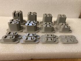 1035t3624-125 Atlas N 24 Piece Railroad Pier Set And Girder Plate Bridge