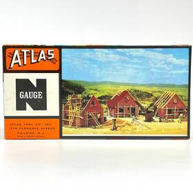 2827-150 Atlas Brick Houses Under Construction Model Building Kit N Scale