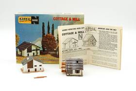 2829 Atlas Vintage N Scale Cottage And Mill House Pre-built Model Box Papers #2829