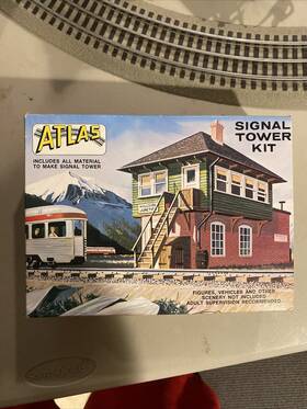 704-129 Atlas Vintage Toy Train Ho Scale 1962 #704 Signal Tower Kit With Box And Paperwork