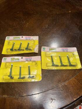 803-150 Atlas Lot Of 3 Packs Ho Scale Boulevard Lamp Posts #803-150