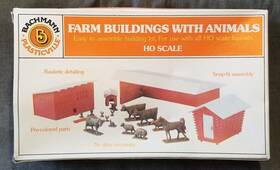 160-45152 Bachmann Plasticville 45152 Farm Buildings With Animals Pigs Chickens Cows Horse