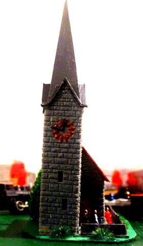 22970 Bachmann N Scale Church With Led Landscaped People