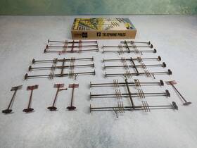 2801-69 Bachmann Used N Scale Lot Of Telephone Poles 20 Pcs Read Description