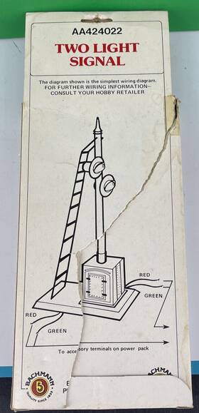 Aa42422 Bachmann 42422 Ho Lighted Landscape Accessories Two Light Signal L/n In Box