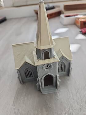 45-2692 Bachmann Plasticville Ho Assembled Kit Cathedral Church Missing Doors And Cross