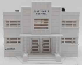 45312 Bachmann O Plasticville Buit-up Hospital With Furniture Building Ex