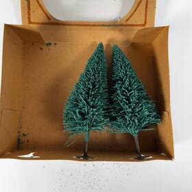 49-2374 Bachmann 2 Only In Lot 2232 All Scale Blue Spruce Trees Box Of