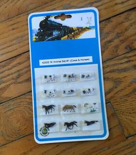 52-7005 Bachmann Vtg N Scale #52-7005 Animal Set # 1 6 Cows And Horses