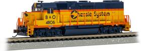 Gp38-2 Bachmann 61752 Trains Dcc Ready Diesel Locomotive Chessie System #4806 N