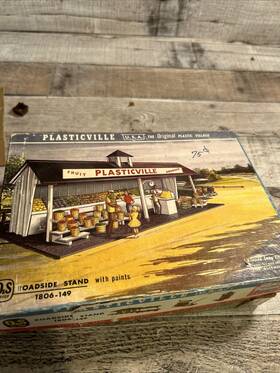 1806-149 Bachmann Plasticville Pv5 1950s-60s 1806 149 Roadside Stand O&s Guage With Original Box