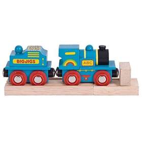 Bjt411 Bigjigs Toys Single Wooden Train Engine Blue Bjt411 Bigjigs Toys Single Wooden Train Engine Blue