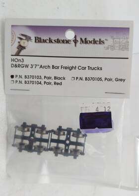 B370103 Blackstone Models Hon3 Narrow D&rgw 3ft-7 Inch Arch Bar Freight Car Trucks