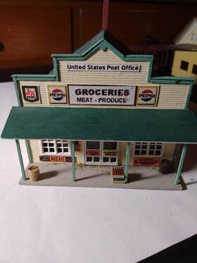 Blair 833402001807 Ho Scale Model Train General Store And Post Office Building Assembled Blair 833402001807 Ho Scale Model Train General Store And Post Office Building Assembled