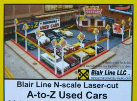 Blair Line 833402000978 N-scale A-to-z Used Cars Laser Cut Balsa Model Kit #097 As-is Read