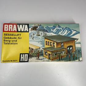 6271 Brawa Ho Scale #6271 Cable Car Ski Lift Stations - Valley And Mountain