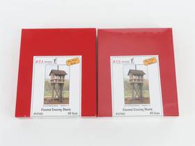 27505 Bts Lot Of 2 Ho 1/87 Scale Laser Kit Elevated Crossing Shanty
