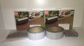 7090 Busch Lot Of 2 Track-base Tape With Ballast 1 87 Ho Scale