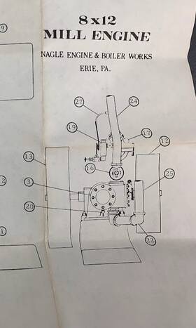 Me-812 C.h.b. Models O Scale 8 X 12 Single Cylinder Mill Engine Kit O3524
