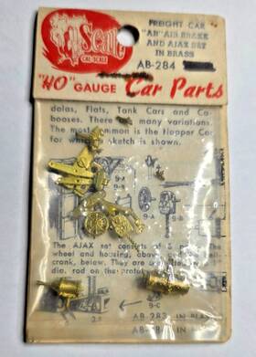 Ab-284 Cal-scale Ho Freight Car Ab Air Brake Ajax Set Brass Nos