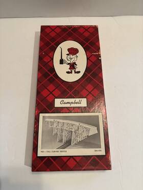 304-450 Campbell Scale Models Ho Kit #304-450 Ho- Tall Curved Trestle Nib
