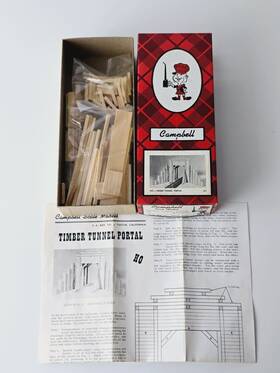 351-395 Campbell Scale Models - Ho Timber Tunnel Portal #351-395 Kit