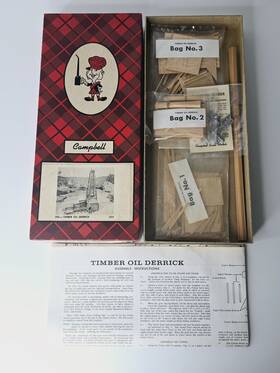 354-695 Campbell Scale Models - Ho Timber Oil Derrick #354-695