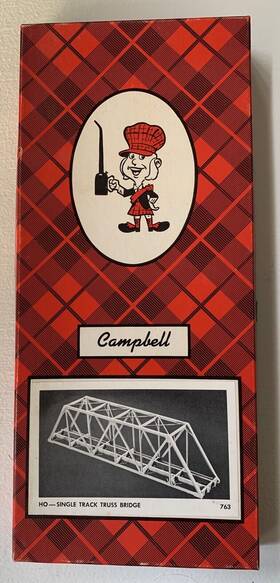 763-850 Campbell Train Models 763 Ho Scale Single Track Truss Bridge Building Kit New