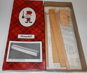 765-650 Campbell Scale Models Ho Deck Plate Girder Bridge Wooden Kit #765-650