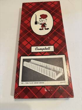 766-595 Campbell Ho-thru Plate Girder Bridge Kit #766-595 Partially Built See Pics