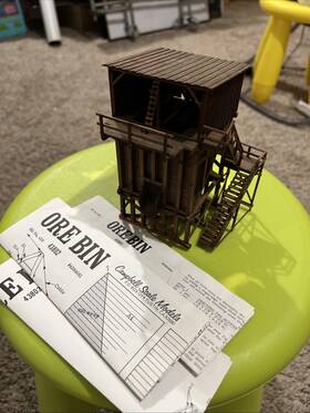 Ho6915 Campbell Ho Scale Models No. 438 Ore Bin Craftsman Kit Built