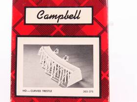 303-375 Campbell Scale Models Ho Kit #303-375 Curved Trestle Open Deck
