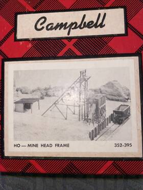 352-395 Campbell Scale Models Mine Head Frame Ho Kit #352 Unassembled In Original Box