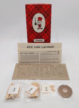 Campbell Scale Models 365-1295 Ho Inch Kee Ling Laundry And Cigar Store Kit Ex