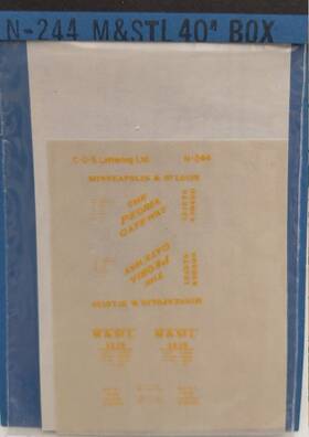 N-244 Cds Lettering N Scale M And Stl 40 Inch Box Decal