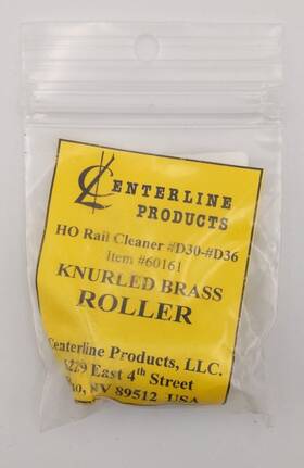 60161 Centerline Products Ho Knurled Brass Roller Rail Cleaner