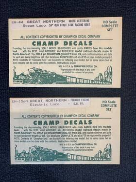 Eh-156n Champ Decals Eh-4w Ho Great Northern Steam And Electric Locomotive Eh-4