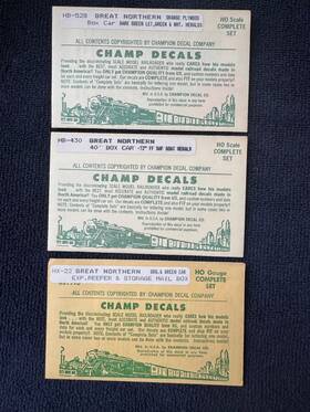 Hb-528 Champ Decals Hb-430 Hx-22 Ho Scale Gauge Great Northern