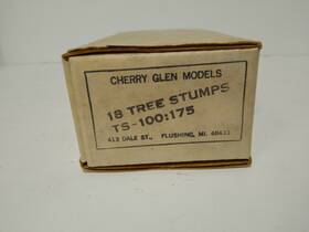 Ts-100 Cherry Glen Models 175 Nos 18 Tree Stumps Original Box Railroad Modeling